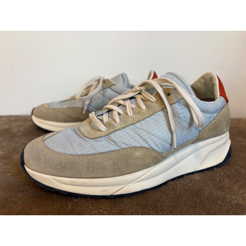 Woman by Common Projects Track 80 Sneakers Blue Tan Suede Ripstop EU38 US8 Italy